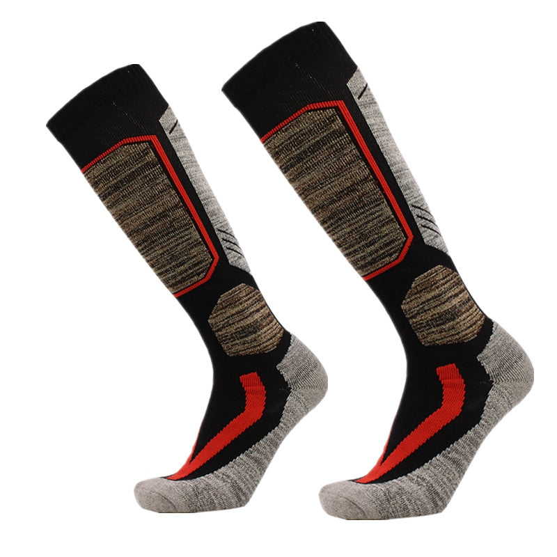 2Pair High Quality Cotton Cushioned Snowboarding Skiing Socks Winter Thick Warm Thermal Sports Ski Socks Size 36-44