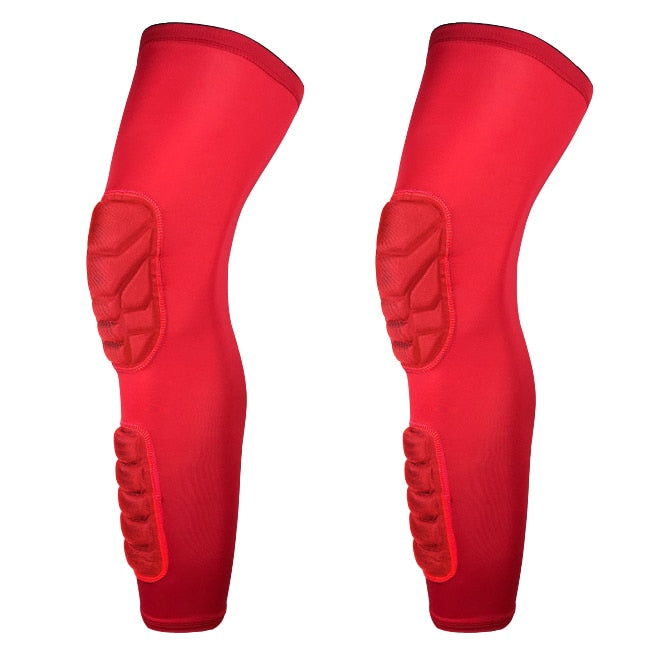 Knee Pads Honeycomb Long Basketball Leg Sleeve Men Women Kids Sport Calf Knee Protection Soccer Gym Leggings