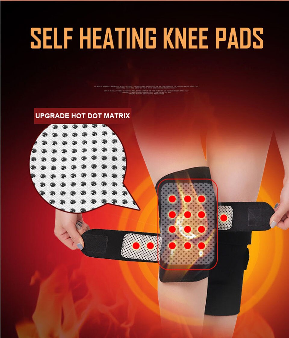 2pcs Magnetic Heating KneePads Therapy Large Range Knee Protector Self Knee Support Belt Knee Care Perfec