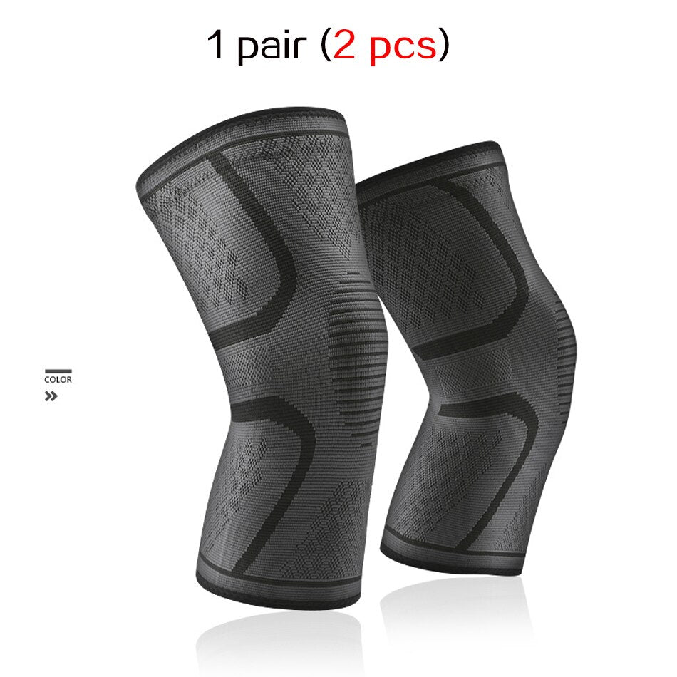 1 Pair Elastic Nylon Knee Pads Fitness Protective Gear Sports Kneepad Patella Brace Support for Basketball Volleyball