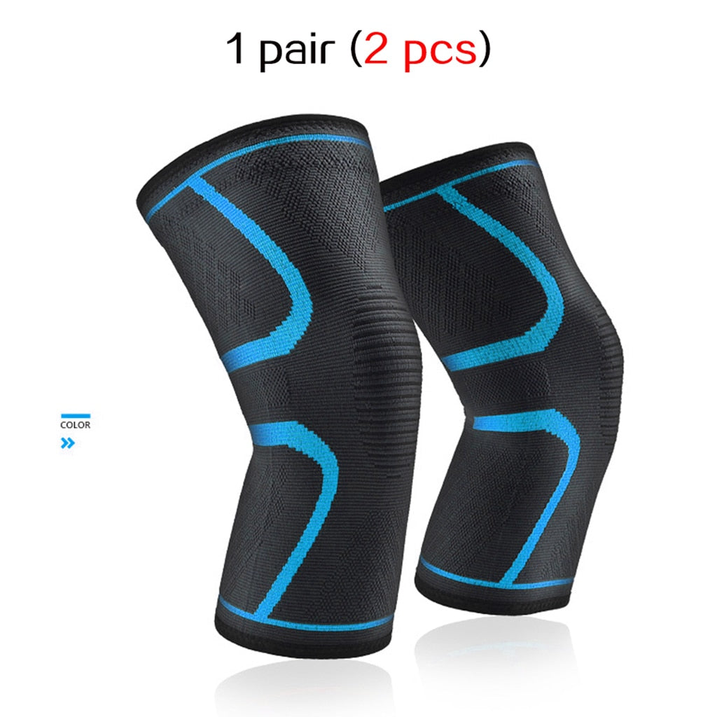 1 Pair Elastic Nylon Knee Pads Fitness Protective Gear Sports Kneepad Patella Brace Support for Basketball Volleyball