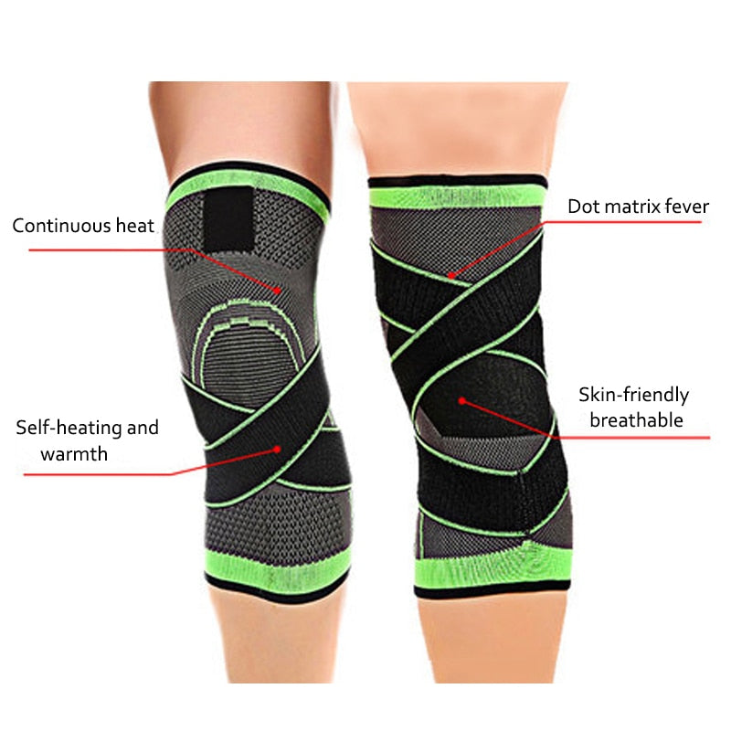 1 Piece Mumian 3d Pressurized Fitness Running Cycling Bandage Knee Support Braces Elastic Nylon Sports Compression Pad Sleeve