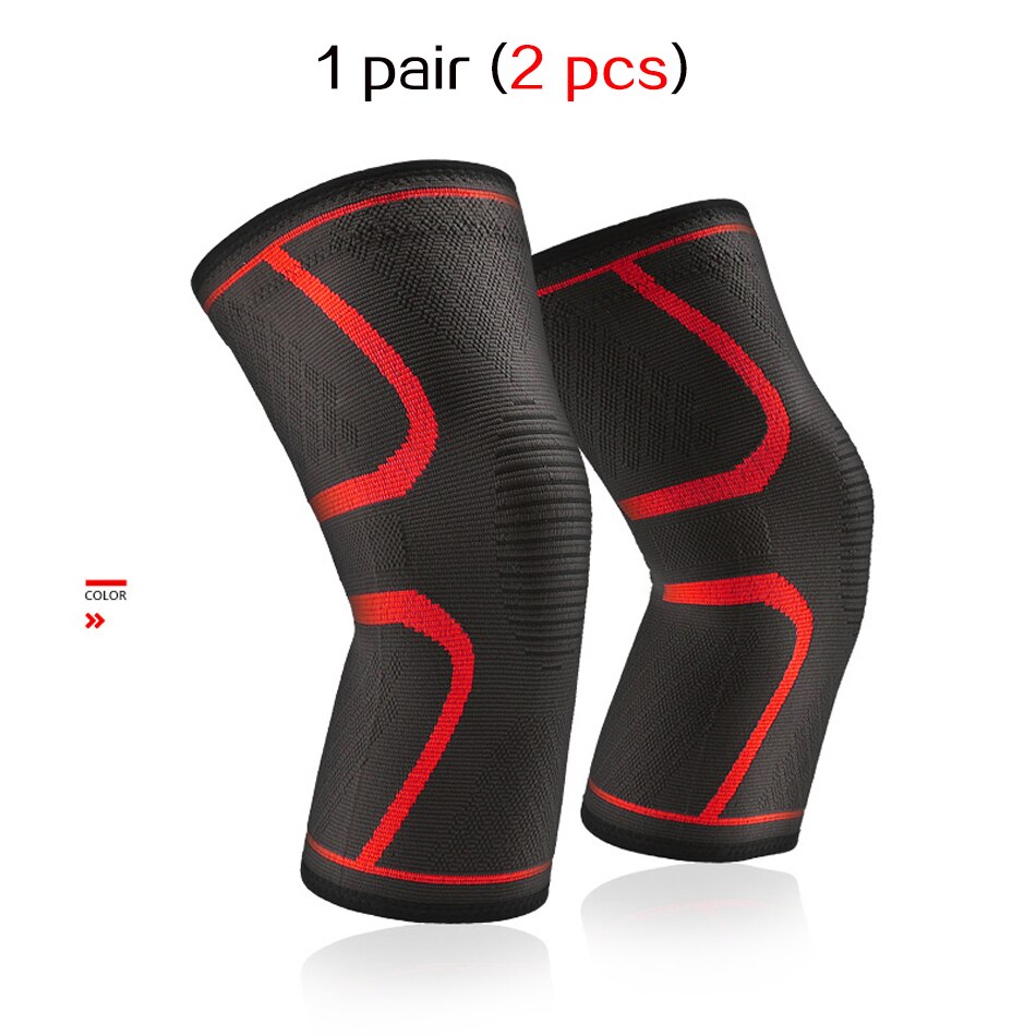 1 Pair Elastic Nylon Knee Pads Fitness Protective Gear Sports Kneepad Patella Brace Support for Basketball Volleyball