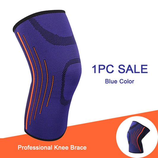 Nylon Compression Knee Sleeve Brace Fitness Support for Running Biking Basketball Sports Joint Pain Relief Knee Pad