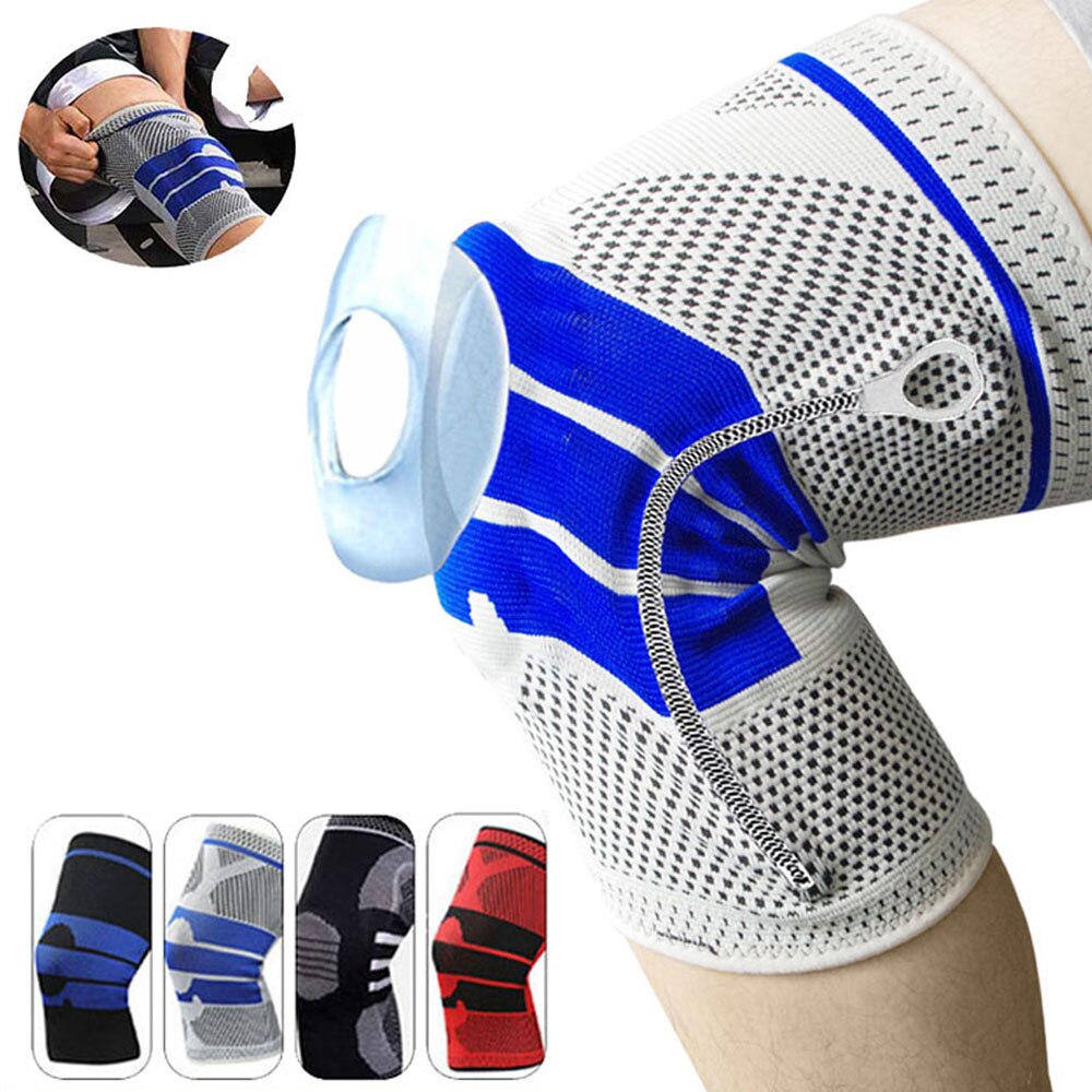 1pcs Full Knee Brace Strap Patella Medial Support Strong Meniscus Compression Protection Sport Pads Running Basket Health Care